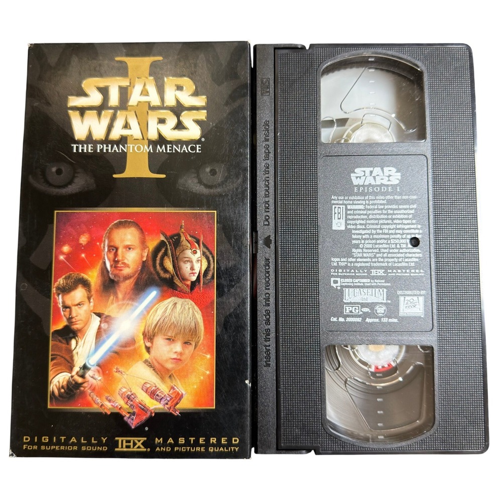 Star Wars Episode I The Phantom Menace VHS 2000 Lucasfilm TESTED